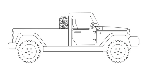 Pickup Lastbil Klassisk Lastbil Isolerade Vektor Eps — Stock vektor