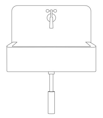 musluk ve lavabo vektör eps 10 çizim