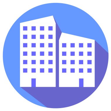 Kentsel binalar simgesi web vektör eps 10 için modern düz stilde