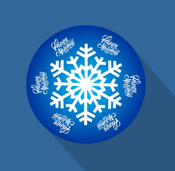 Feliz Vacaciones Estrella Nieve Vector Eps — Archivo Imágenes Vectoriales