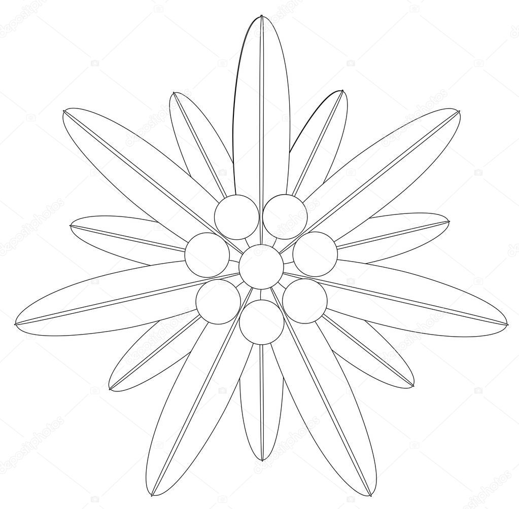 Edelweiss Flower Symbol Alpinism Logo Vector eps 10