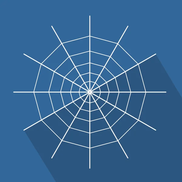 Spider Web Plochý Design Ikony Vektorový Eps — Stockový vektor
