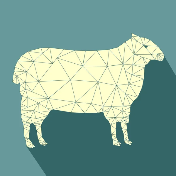 Ovce Plochý Design Ikonu Vektorové Ikony Eps — Stockový vektor