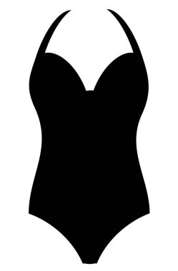 İç çamaşırı beden takım elbise siyah simge vektör eps 10