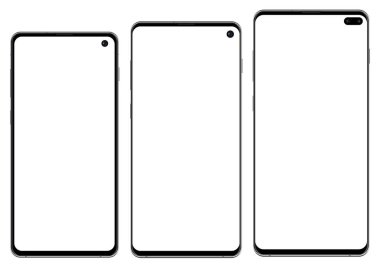 Yeni yüksek Detaylı gerçekçi Smartphone Isolated beyaz arka plan vektör eps 10 ayarlayın.