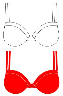 Basit kayıt ve modern simge vektör eps 10 sutyen Icon set