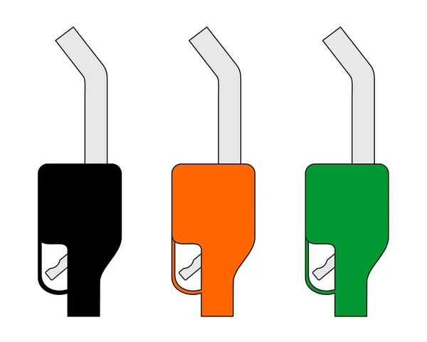 Benzinpumpe Set Symbol Isoliert Auf Weißem Hintergrund Vektor Eps — Stockvektor