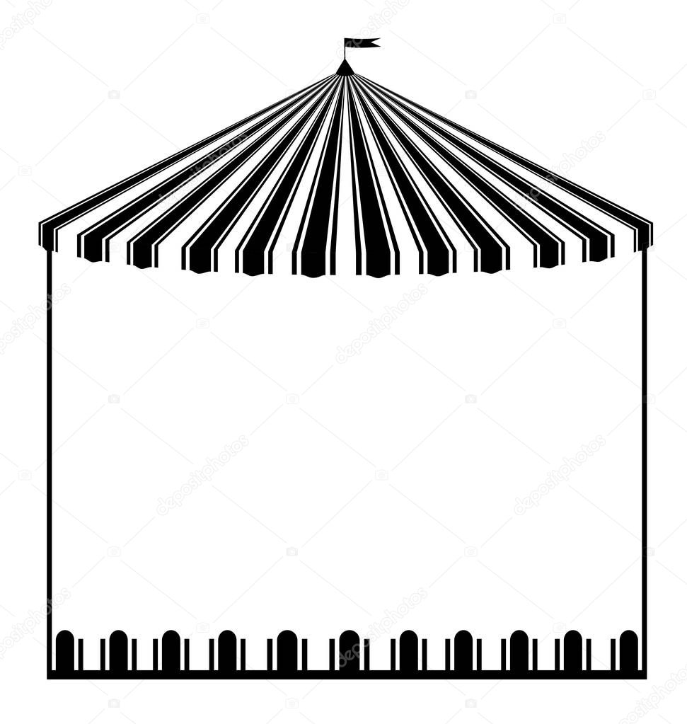 carnivals frame with a circus tent on top vector eps 10