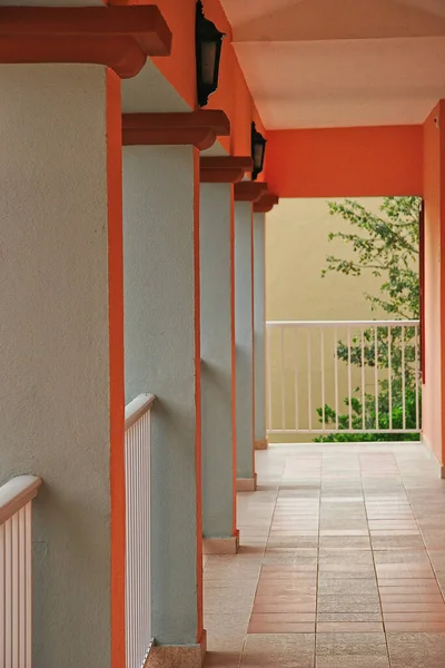 Exterior Entry Hallway Tropical Resort — Stock Photo, Image