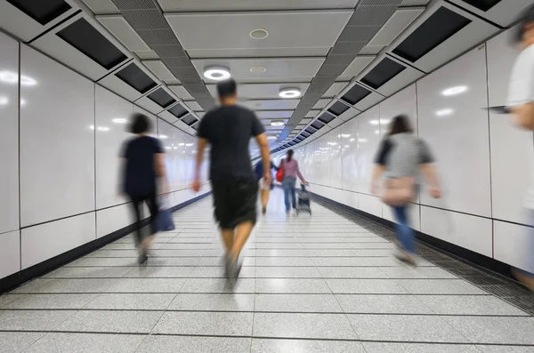 Blurred Passenger Walking Airport — Stock Photo, Image