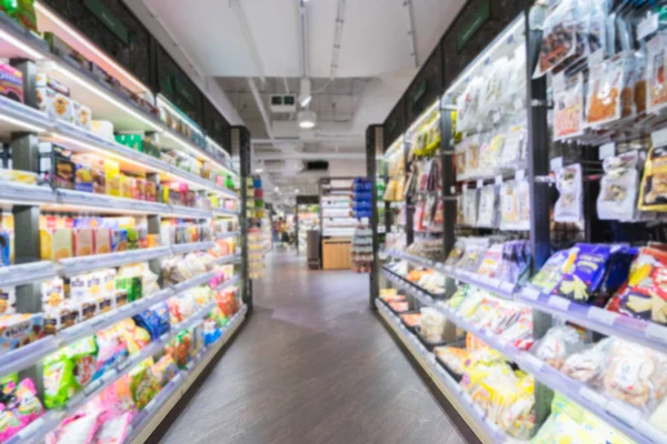 Supermarket Uličky Rozmazání Pohybem — Stock fotografie