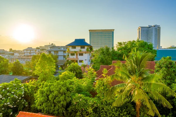 Chiang Mai City Med Blå Himmel Och Grön Växt — Stockfoto