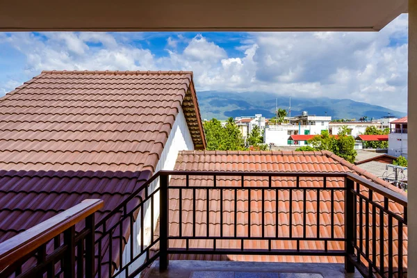 Chiang Mai Stad Met Blauwe Lucht Groene Plant — Stockfoto