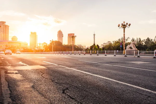 Stad Van China Zonsondergang — Stockfoto