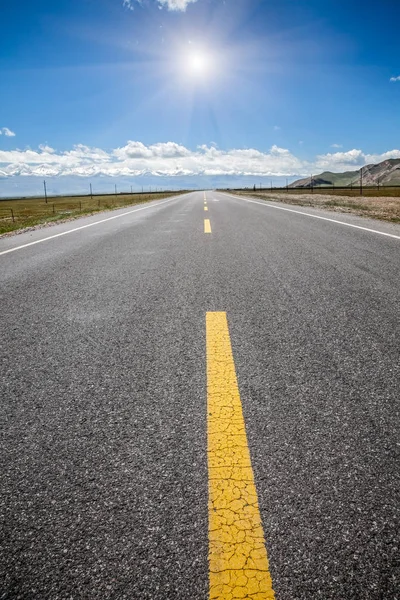 Straße Auf Grasland China — Stockfoto