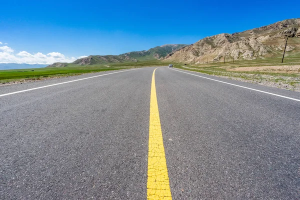 Straße Auf Grasland China — Stockfoto