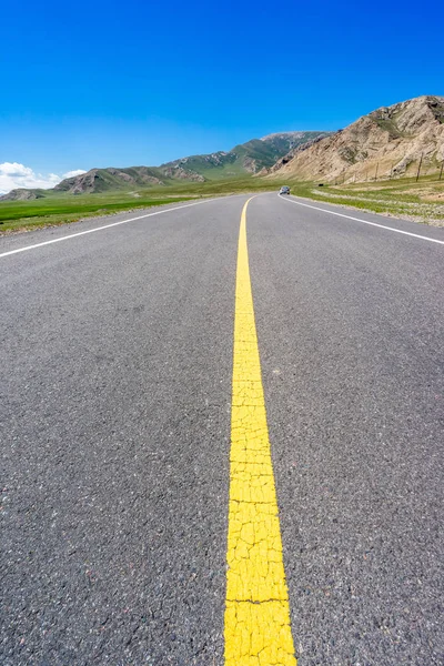 Straße Auf Grasland China — Stockfoto