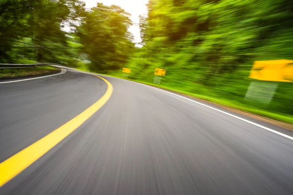 Bewegung Verschwommen Autobahn Auf Bergen — Stockfoto