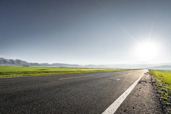 Route Dans Les Prairies Chine — Photo