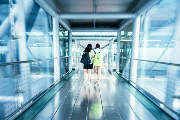 Pasajero Aeropuerto Desenfoque Movimiento — Foto de Stock