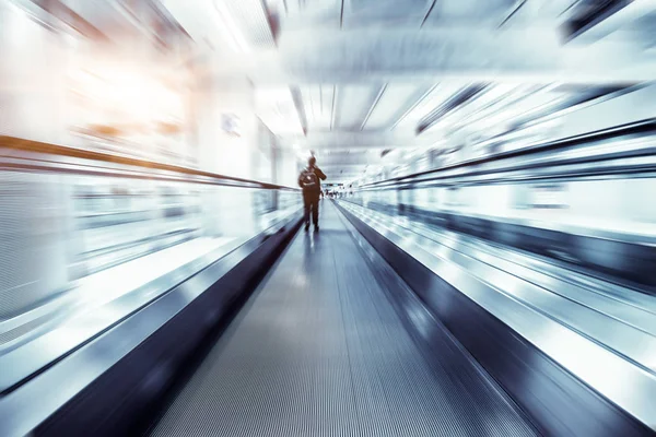 Pasajero Aeropuerto Desenfoque Movimiento — Foto de Stock