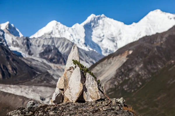 Hó hegyek Himalaya Tibetben — Stock Fotó