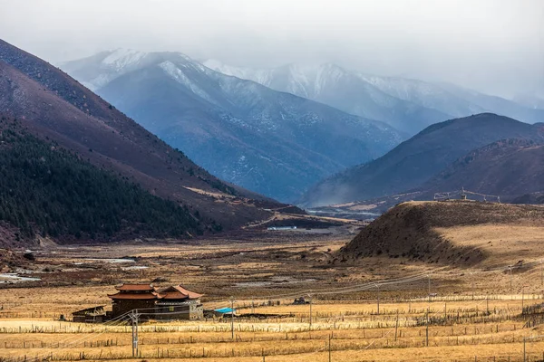 grassland with mountains in Sichuan China