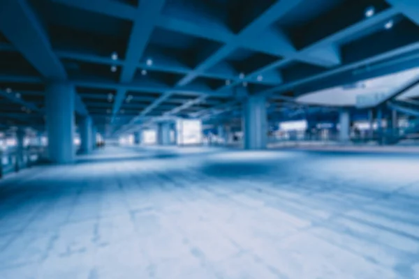 Blurred interior in airport at night — Stock Photo, Image