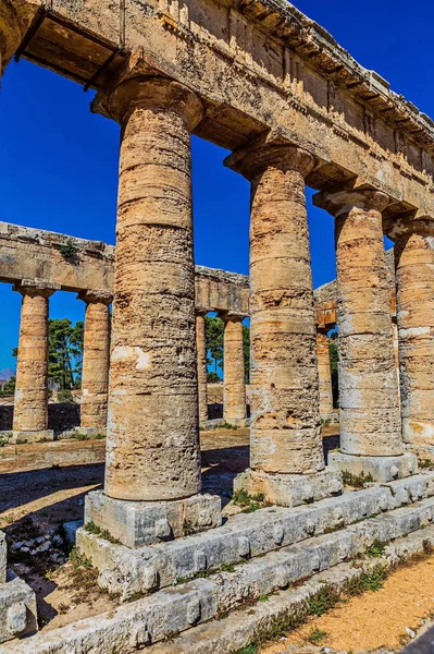 Acropolis (Ancient Greek: akros `highest, topmost` and polis `city`) - the heart of political and social life of the ancient city of Selinunte. Ancient building stands on a sloping plateau.