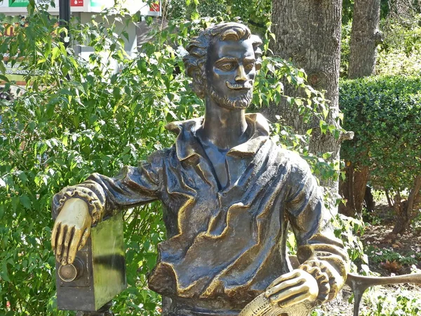 Monument to founder of Russian film industry and the founder of the Yalta film Studio of Alexander Khanzhonkov. Alexander Khanzhonkov, one of the pioneers of Russian cinema.Yalta, Russia