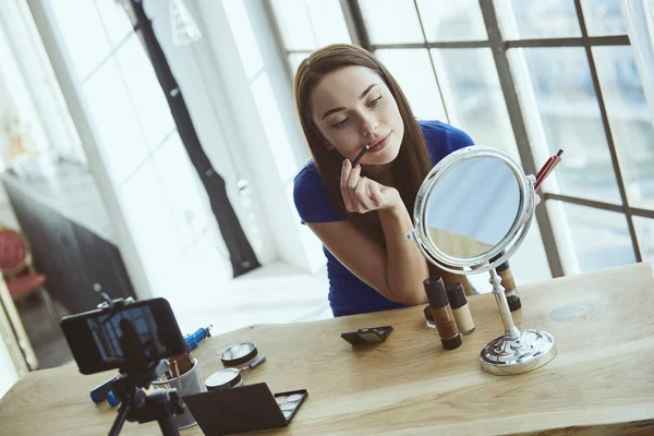 Girl Blogger — Stock Photo, Image