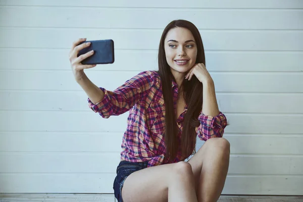 Blogueiro menina — Fotografia de Stock