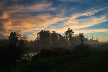 Bulutlu bir günde tabelası olan bir ev.