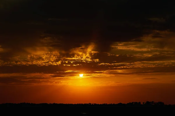 Een teken voor een zonsondergang — Stockfoto