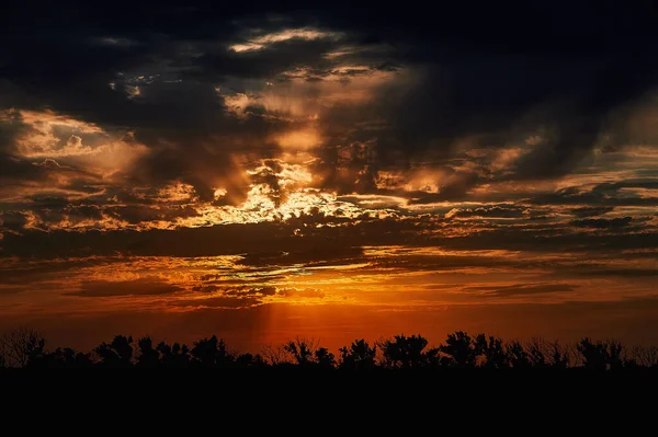 Een teken voor een zonsondergang — Stockfoto