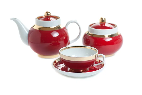 Red tea set Stock Picture