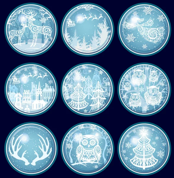 Set Merry Christmas Decorations — Stockvector