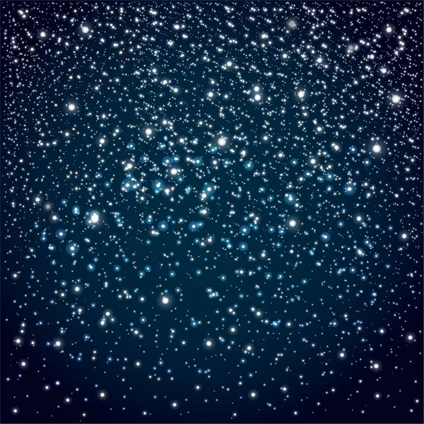 Antecedentes Com Céu Estrelado Efeito Neve Queda Estrelas Espaço Galáctico — Vetor de Stock