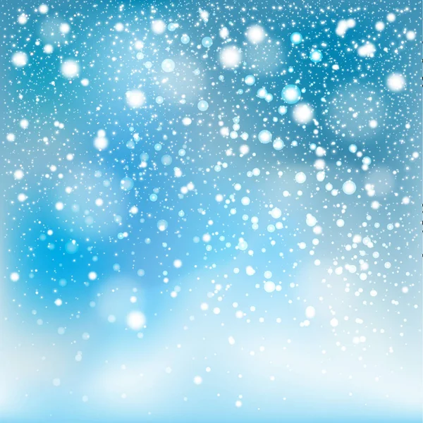冬落雪背景 设计元素 可用于新年或圣诞贺卡 — 图库矢量图片