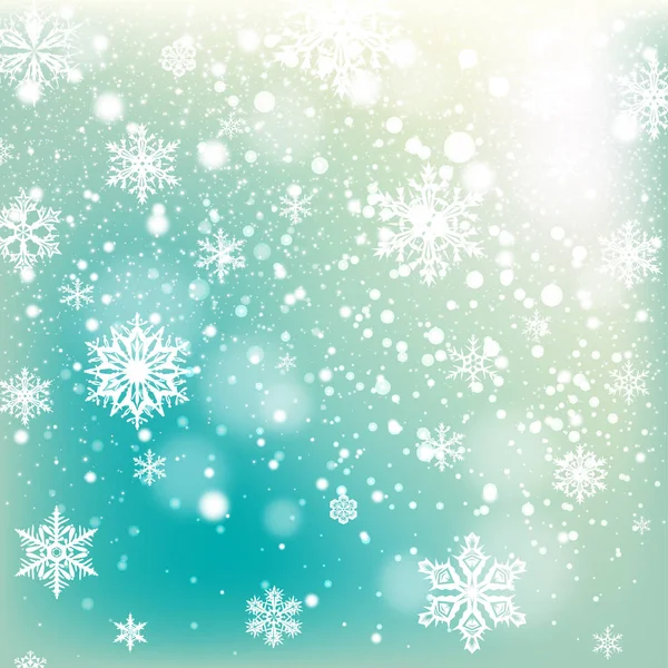 Зимой Падает Снежный Фон Элемент Дизайна Использована Новогодних Рождественских Открыток — стоковый вектор