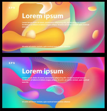 Arka plan ile çok renkli sıvı şekiller oluşturma