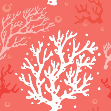 Mercan dikişsiz desen. Yaşayan mercan