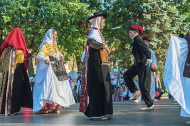 Klaipeda Litvanya - 20 Temmuz 2018 - Folk ensemble 