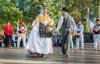 Klaipeda Litvanya - 20 Temmuz 2018 - Folk ensemble 