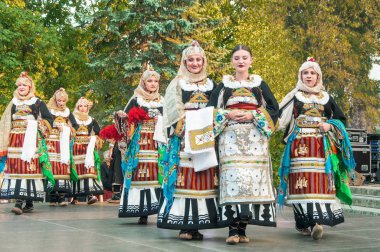 Klaipeda Litvanya - 20 Temmuz 2018 - Folk ensemble 