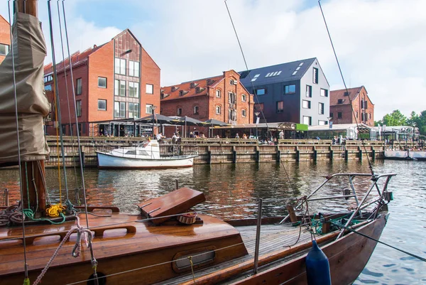 Oude Nieuwe Architectuur Van Stad Klaipeda Litouwen — Stockfoto