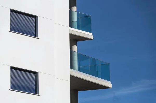 Modern Architecture Building Detail Blue Sky — Stock Photo, Image