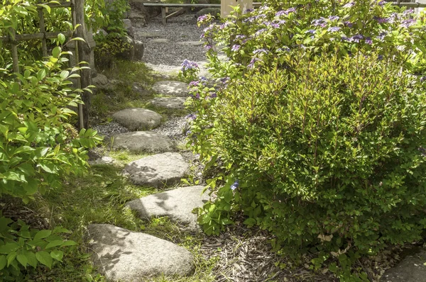 Традиционный японский сад — стоковое фото