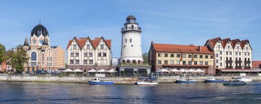 Kaliningrad, Rusya'daki Balıkçı Köyü'nün mimarisi,
