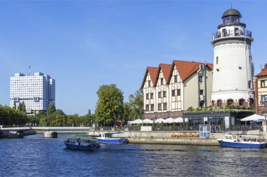 Kaliningrad, Rusya'daki Balıkçı Köyü'nün mimarisi,